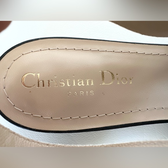 DIOR BLACK FABRIC AND RIBBON FLAT SLINGBACKS SIZE 42 - Picture 8 of 16